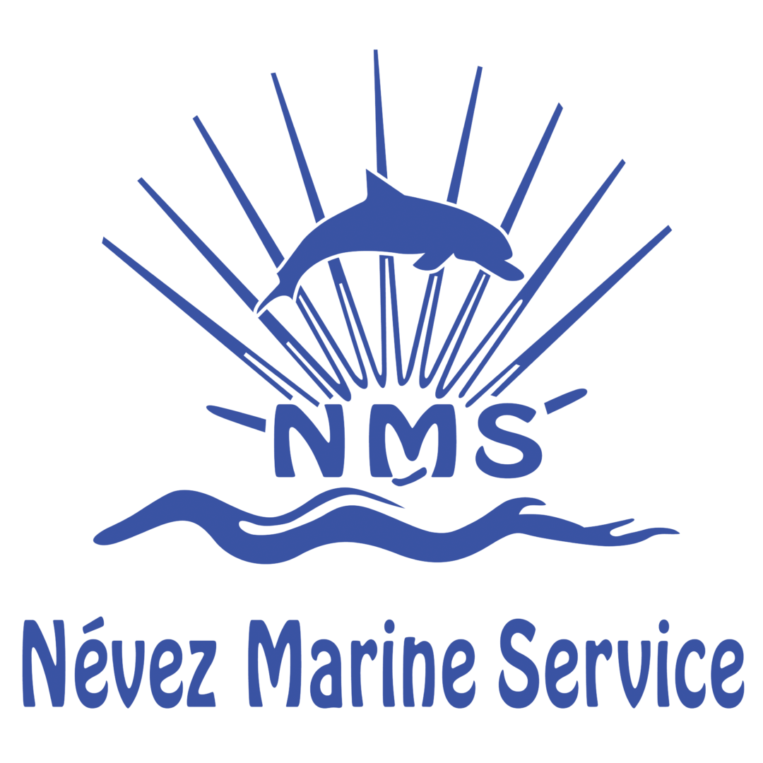 Logo Névez Marine Service Bleu - Contact & Plan